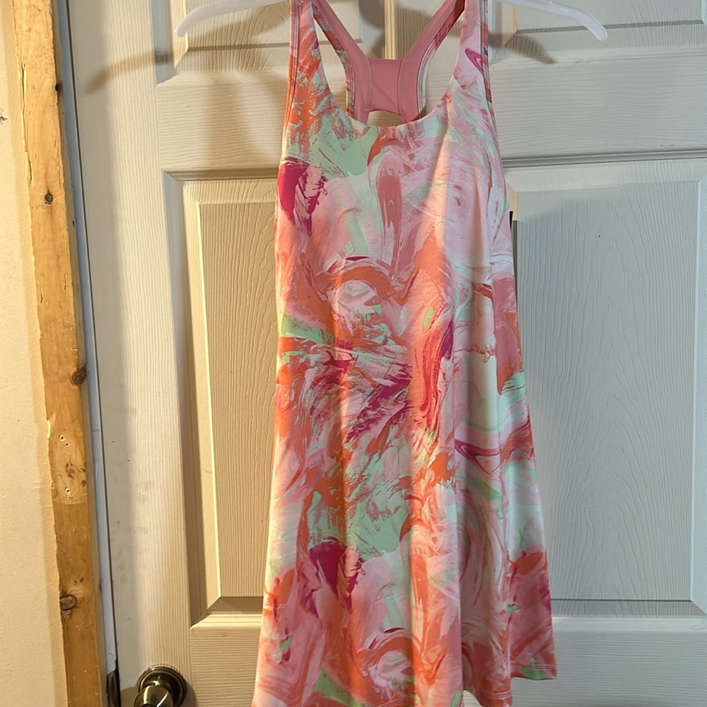 IDEOLOGY PINK SHOCK PRINTED ATHLETIC DRESS: NEW WITH TAGS: SIZE XS